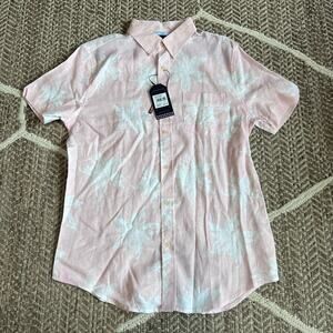 Ben Sherman Button Down Linen Blend Shirt sz M